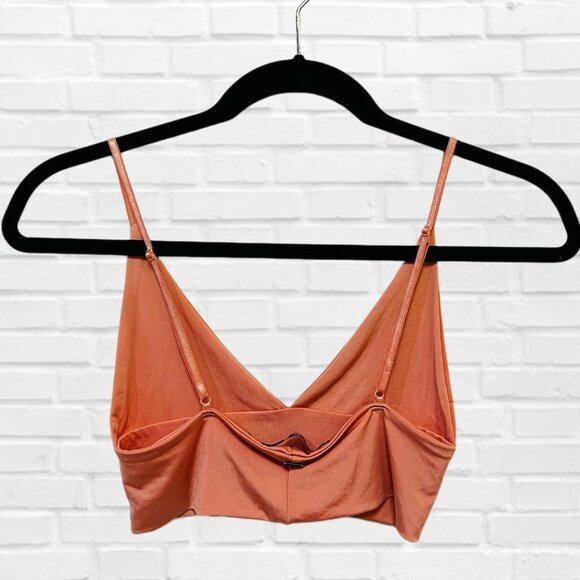 For Love & Lemons Seamless Bralette Top Cropped Bra Spaghetti Adjustable Strap - Picture 4 of 10